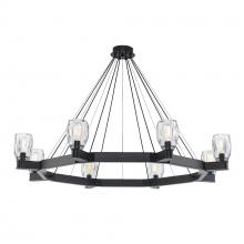  11685 BK - Harmony Hills 5 - Light Dimmable Wagon Wheel Dining Chandelier